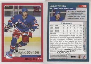 2003-04 Topps Traded Red /100 Jed Ortmeyer #TT126 Rookie RC