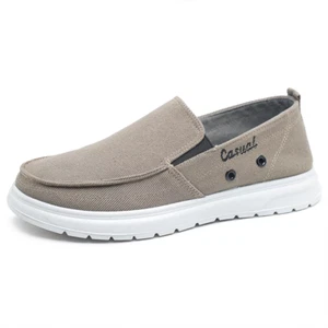 Mens Casual Canvas Loafers Shoes Comfortable Slip-On Shoes - Picture 1 of 12