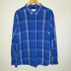 Columbia Rapid Rivers II Long Sleeve Button Down Shirt-Size XXL-Blue Plaid- - Picture 1 of 9