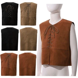 Kids Boys Waistcoat Recital Tank Tops Show Vest Rodeo Top Renaissance Blouse - Picture 1 of 49