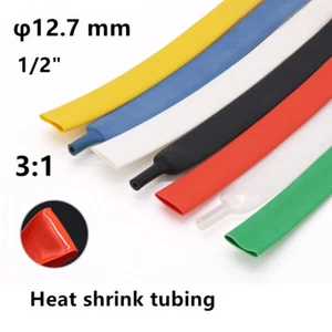 1/2" inch 12.7 mm Heat Shrink Tube with Glue Adhesive Lined 3:1 Dual Wall Tubing - Picture 1 of 5