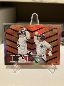 2023 Topps Update Judge Volpe #US269 Volpe Joins the Party Orange Black Stripes