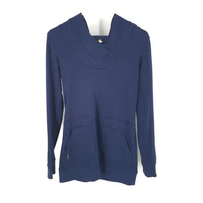 Moletom pulôver túnica longa Lole tamanho XS feminino azul escuro treino ioga - Imagem 1 de 4