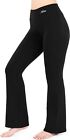 Nirlon Women's Black Bootcut Yoga Pants - Soft, Breathable Flare Large, 