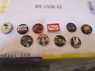 VINTAGE COLLECTION OF 10 MUSIC BANDS BADGES