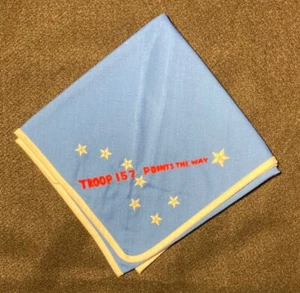 Vintage B.S.A. Neckerchief “ TROOP 157” “POINTS THE WAY”   item D134 - Picture 1 of 6
