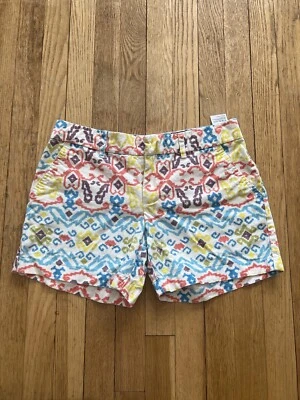 Pantalones Cortos Chinos Tommy Hilfiger Para Mujer 14 Coloridos Estampado Floral Entrepierna 4" Foto 1 de 4