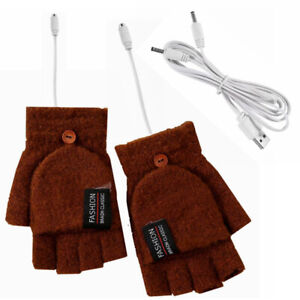 Warmer Winter USB Electric Heating Gloves Mitten Heated Gloves Full&Half Finger