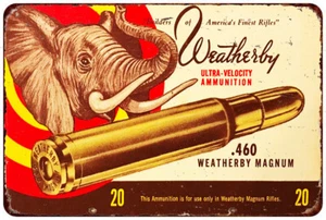 378 Weatherby Munition Vintage LOOK Reproduktion Blechschild - Bild 1 von 2