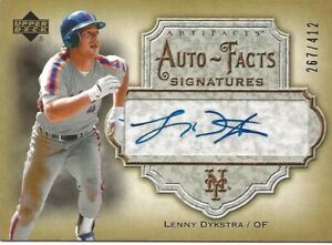 2006 Upper Deck Artifacts Auto-Facts Lenny Dykstra