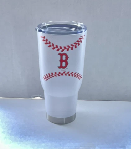Baseball Tumbler Boston Red Sox 32oz. With Clear Top Cover