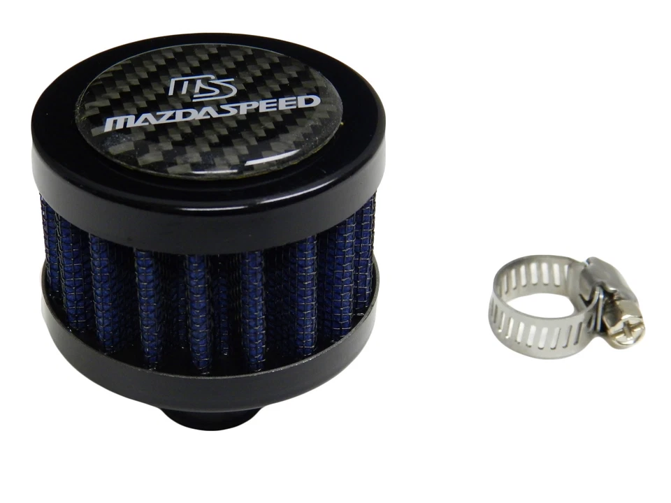 CARBON FIBER 9MM RACING MINI AIR OIL BREATHER FILTER FOR MAZDA - BLUE Foto 1 de 1