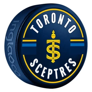 Disco de hockey color temporada Toronto Sceptres PWHL 2024-2025 - NUEVO LOGOTIPO - Imagen 1 de 2