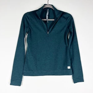 Vuori Women's Halo Essential Half-Zip Pullover Long Sleeve Sweater Beryl Heather - Picture 1 of 3