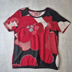 Sandwich Womens 36 Pop Fuchsia Short Sleeve Blouse Round Neck Bold Office Golf  - Picture 1 of 7