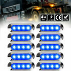 10 Pcs SMD 4-LED Tail Light Truck Trailer Clearance Lamp Side Marker 10-30V Blue