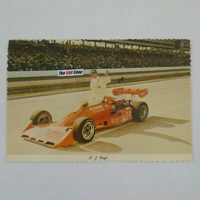1976 Indy 500 A. J. Foyt #14 Gilmore Racing Postcard 4" x 7" - Image 1 of 4