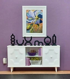 🖤6 JARRONES NEGROS Accesorios DECORACIÓN Muñeca DIORAMA Expositor Escala 1/6 para BARBIE - Imagen 1 de 2