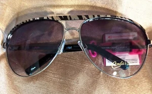 candies designer tiger cat skin metal aviator sunglasses eye bling glasses - Imagen 1 de 4