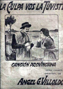 Argentina FOLK LA CULPA VOS LA TUVISTE Hoja Ilustrada Argentina 1925 - Imagen 1 de 1