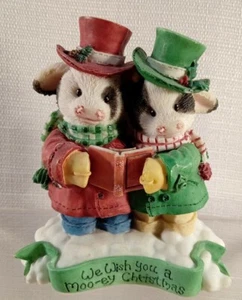 Mary's Moo Moos Cow Figurine We Wish You a Mooey Christmas 1997 274399 - Picture 1 of 6