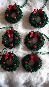 Adventskranz Anhänger Weihnachten Baumschmuck grün - Bild 1 von 4