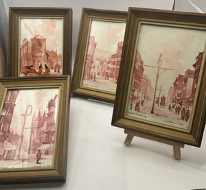 Robert Turnbull Watercolours 1979 Newcastle Grainger St Sandhill Maison Dieu 4x - Picture 1 of 15