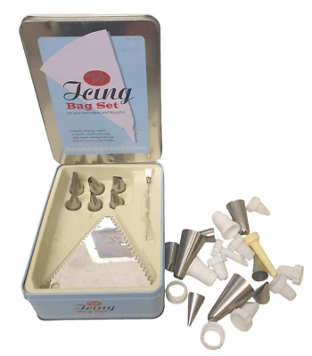 Tala Retro Style 6 Nozzle Icing Bag Set Plus Bundle Of Spare Bits - Image 1 of 2