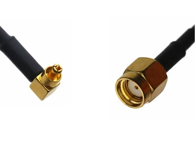 MC Male Right Angle to RP-SMA Male 0.5~15FT Coaxial Cable For Antenna Radio wifi - Image 1 of 3