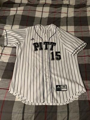 Adidas Pitt Pittsburgh Panthers Kyle Landis 2007 Baseball Jersey Size 46 White - Image 1 of 4