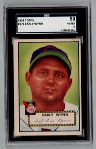 1952 Topps #277 Early Wynn Cleveland Indians SGC 50 VG-EX
