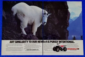1987 HONDA FourTrax 4x4 ATV ORIGINAL PRINT AD "THE BEST SAFETY EQUIPMENT IS YOU" - Picture 1 of 1
