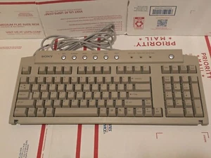 Vintage Genuine Sony VAIO Wired Keyboard PS/2 PCVA-KB1P/UB- Tested Working - Picture 1 of 13