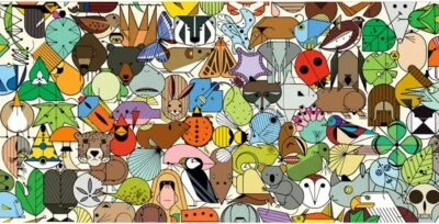 Pomegranate - Beguiled By Wild by Charley Harper Jigsaw Puzzle (1000 Pieces) - image 1 of 2