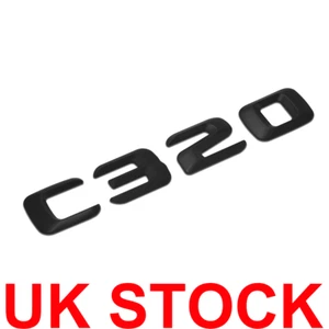 Matte Black Rear Trunk Letters 3D Styling Badges AMGs for C 320 Class UK STOCK - Picture 1 of 5