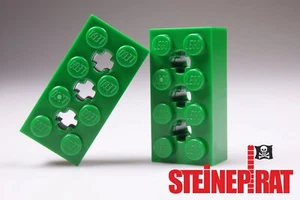 LEGO® 2x 39789 (-NEU-) Basicstein mit Kreuzloch / 2x4x1 Baustein / grün 6244915 - Bild 1 von 2