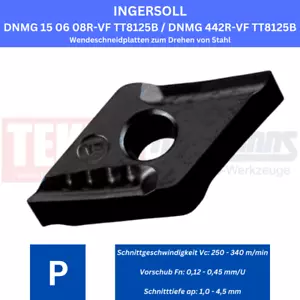 10 x INGERSOLL DNMG 150608R-VF TT8125B per acciaio! NUOVO, con fattura! - Foto 1 di 4