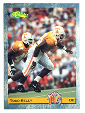 ROOKIE CARD TODD KELLY 49ers, Bengals 1993 Classic NFL Draft Football Card #56