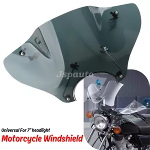 Parabrisas universal para moto crucero con kit de montaje verde oscuro - Imagen 1 de 11