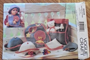 NEW Uncut Vogue Craft Pattern 9209 Infant Diaper Bag with Accessories/Appliques  - Picture 1 of 2