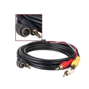 S-Video & 3.5mm Audio (M) to 3 RCA (M) Composite Video/Audio Cable - 6' - Gold - Foto 1 di 1