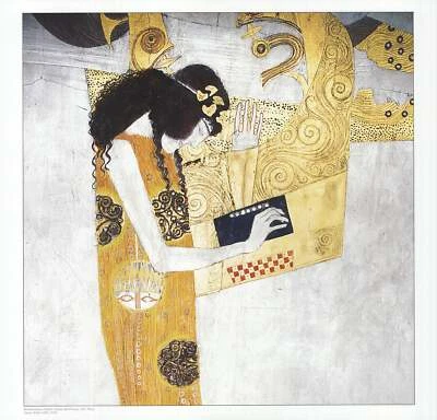 Litografía offset 2010 GUSTAV KLIMT Beethovenfries 17" x 17,75" Foto 1 de 4