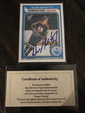 1992-93 O-Pee-Chee Anniversary Series Auto WAYNE GRETZKY /1979 with COA MINT !!!