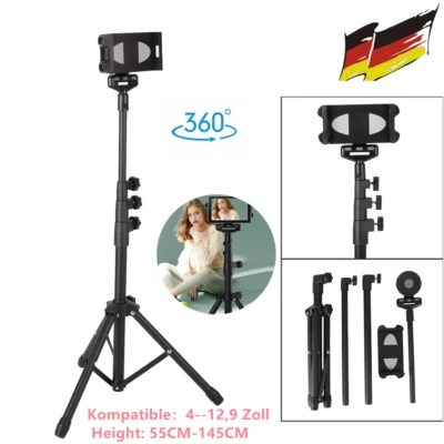 Höhenverstellbar Stativ Ständer Halterung für Tablet Handy Smartphone 4-12,9Zoll - Bild 1 von 4