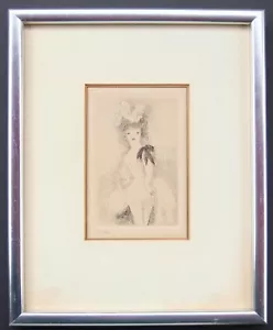 Incisione firmata Marie Laurencin 1926 ""La fanciulla con il nastro nero" #15/160 - Foto 1 di 6