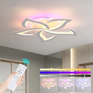 Led Ceiling Light Dimmable,50 W Modern Ceiling Lights Acrylic,Ceiling Lights Liv - Picture 1 of 9