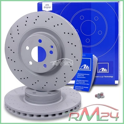 2X ATE DISCO FRENO VENTILATO FORATO Ø350 ANT PER MERCEDES BENZ CLASSE E W211 420 - Immagine 1 di 4