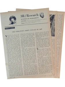 Kepler Discussing Possibility of Moon Landing 1963 Saturday Review Essay 3pg - Bild 1 von 4