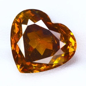 15.84Ct Fabulous Perfect Heart 15.7x14.6 MM 100% Natural Orange Spain Sphalerite - Picture 1 of 5