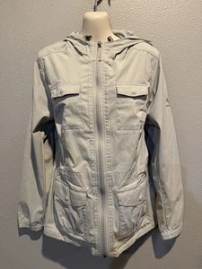 Giacca con cappuccio donna EDDIE BAUER Travex nylon elasticizzato tasche da viaggio taglia L nuova con etichetta - Foto 1 di 14